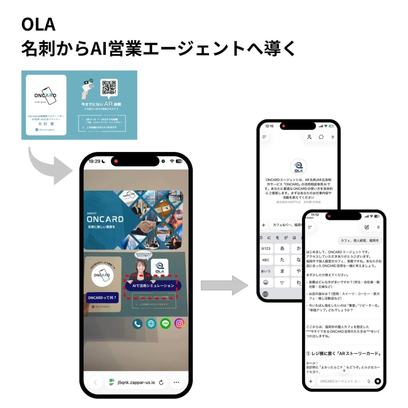 OLA 名刺からAI営業エージェントへ導く