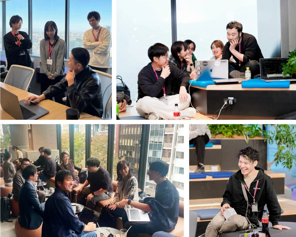 オフィスでコラボレーションする人々の様子