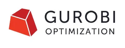 赤い幾何学的な図形と「GUROBI OPTIMIZATION」というテキストが特徴のロゴマーク