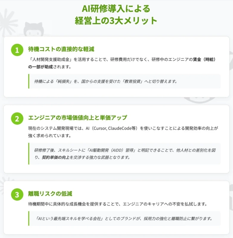 AI研修導入による経営上の3大メリット