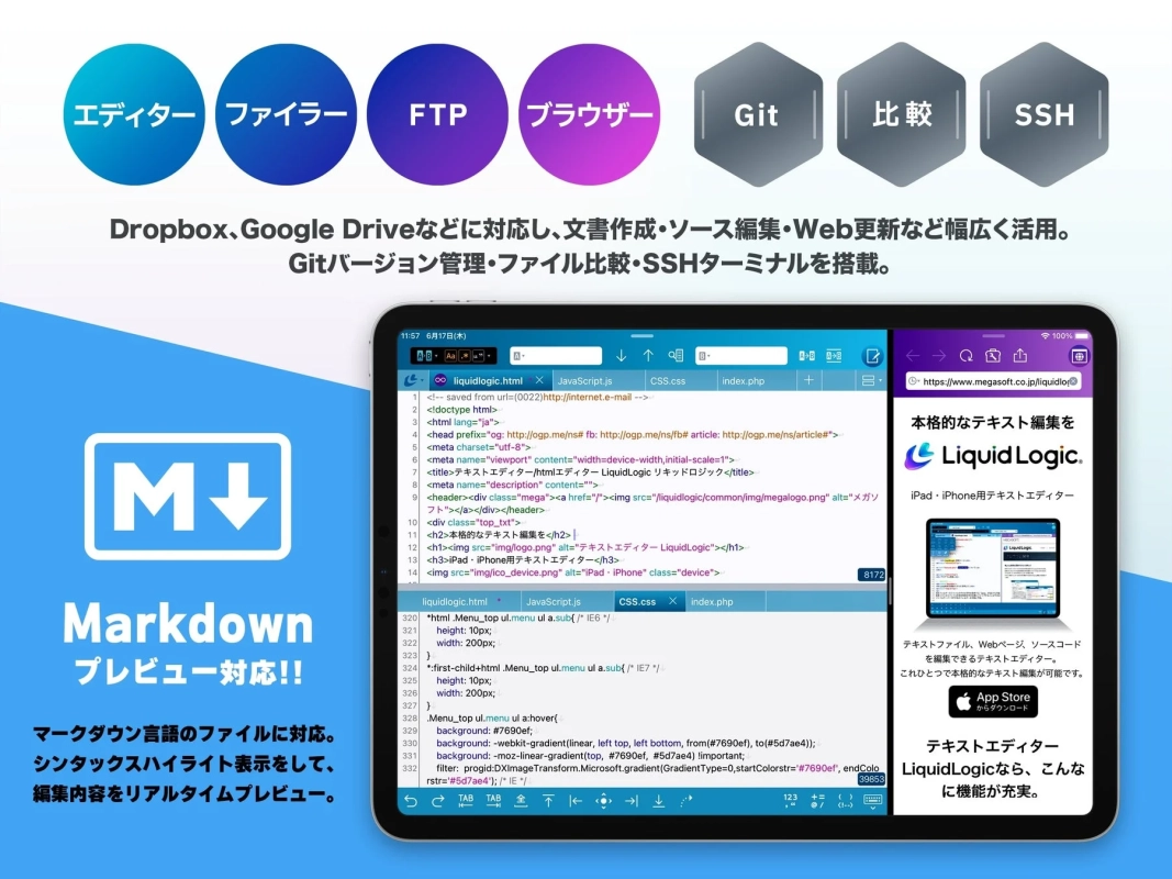 LiquidLogicの機能概要とMarkdownプレビュー