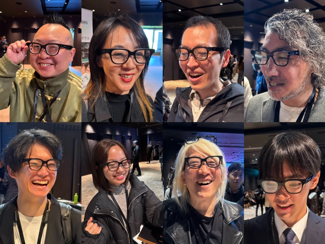 Rokid AIグラスを体験する人々