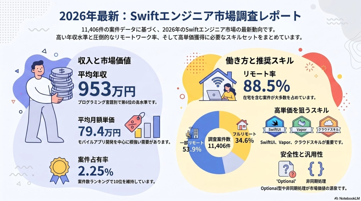 2026年最新 : Swiftエンジニア市場調査レポート