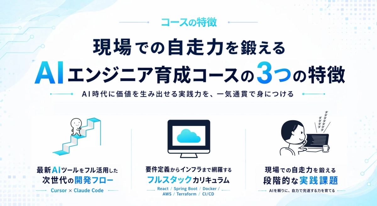 AIエンジニア育成コースの3つの特徴