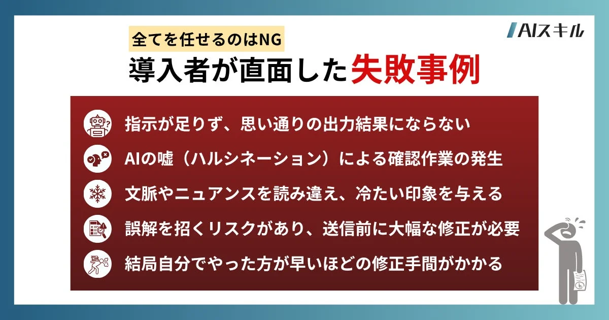 全てを任せるのはNG 導入者が直面した失敗事例
