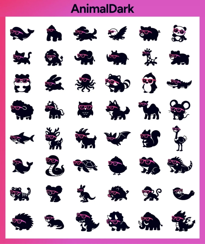様々な動物のキャラクター