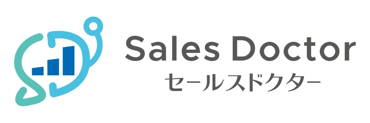 「Sales Doctor」という英語と日本語のサービス名が記載されたロゴ画像
